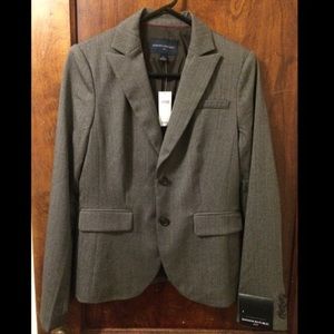 Banana Republic blazer grey herringbone
